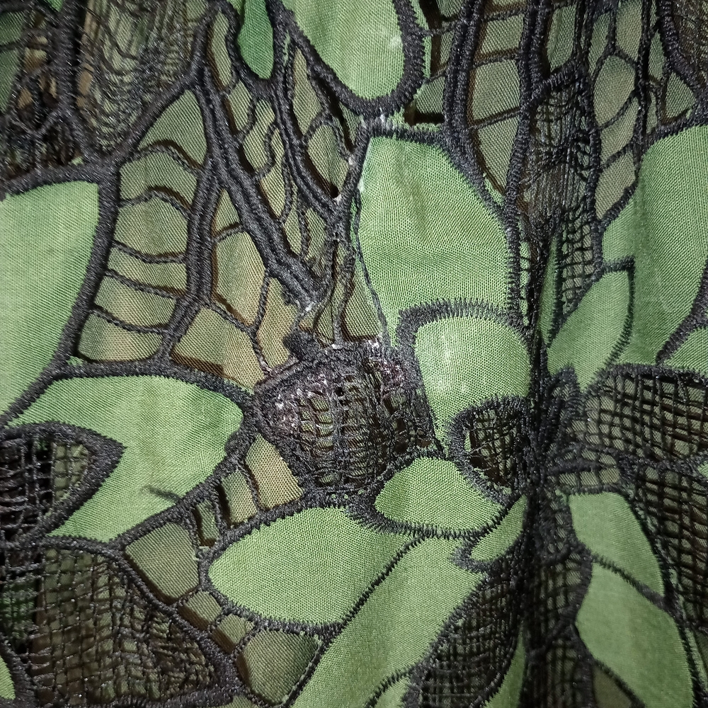 Just Me Green Lace Midi Dress - Picture 8 of 8